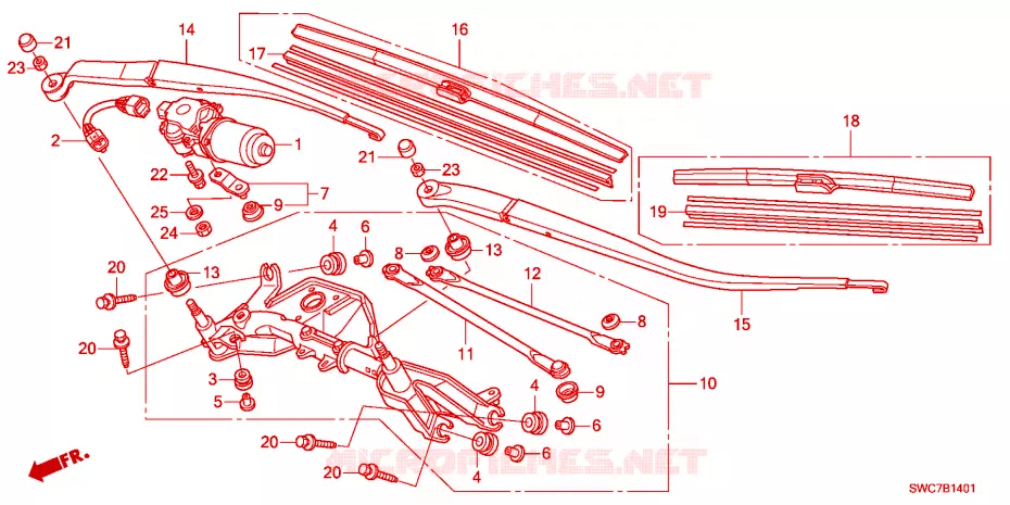 ESSUIE-GLACE AVANT(RH) Honda  CRV DIESEL 2011 2.2 SE RUNOUT 5 vitesses automatique 