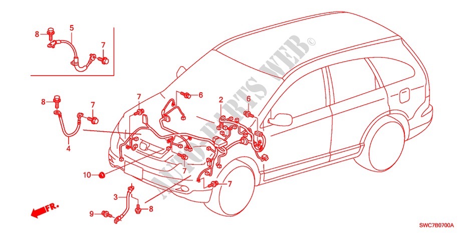 FAISCEAU DES FILS(LH)(1) pour Honda CR-V EXECUTIVE 5 Portes 6 vitesses manuelles 2011
