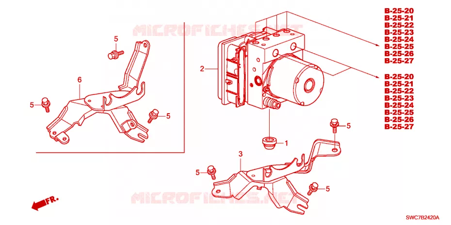 MODULATEUR VSA Honda  CRV 2011 COMFORT RUNOUT 5 vitesses automatique 