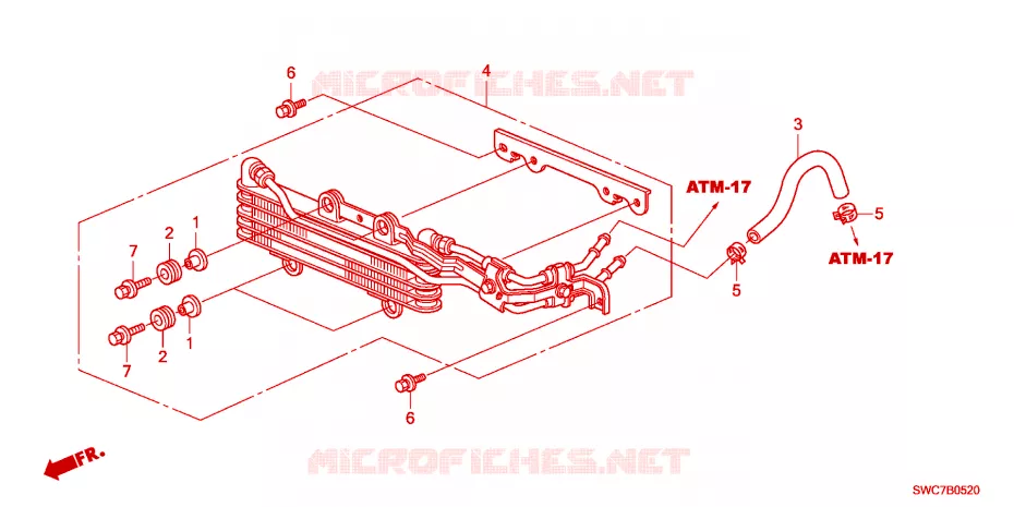 REFROIDISSEUR ATF Honda  CRV DIESEL 2011 2.2 COMFORT RUNOUT 5 vitesses automatique 