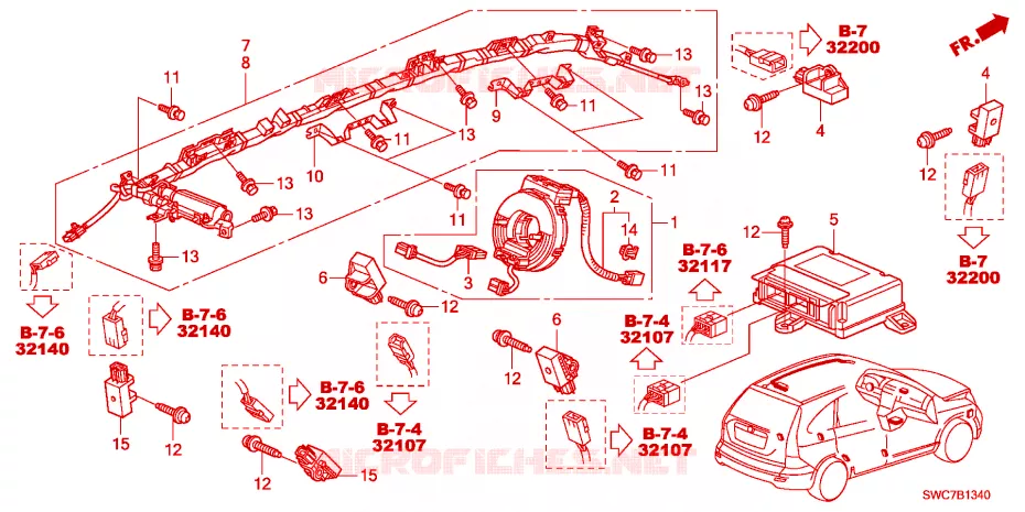 UNITE SRS(LH) Honda  CRV 2011 RVI 5 vitesses automatique 