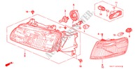 PROJECTEUR pour Honda SHUTTLE 2.2IES 5 Portes 4 vitesses automatique 1997