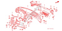 PANNEAU D'INSTRUMENT(LH) pour Honda LEGEND LEGEND 4 Portes 4 vitesses automatique 1998