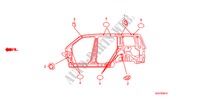ANNEAU(LATERAL) pour Honda PILOT EX-L 5 Portes 5 vitesses automatique 2011