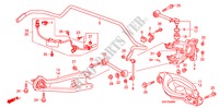 BRAS INFERIEUR ARRIERE pour Honda PILOT EX 5 Portes 5 vitesses automatique 2011