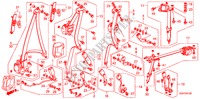 CEINTURES DE SECURITE pour Honda PILOT EX 5 Portes 5 vitesses automatique 2011