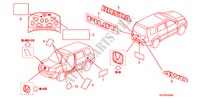 EMBLEMES/ETIQUETTES DE PRECAUTIONS pour Honda PILOT EX-L 5 Portes 5 vitesses automatique 2011