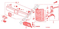 FEU ARRIERE/FEU D'IMMATRICULATION pour Honda PILOT EX 5 Portes 5 vitesses automatique 2011