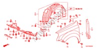 GARDE BOUE AVANT pour Honda PILOT EX 5 Portes 5 vitesses automatique 2011