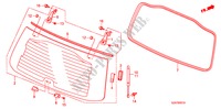 GLACE HAYON ARRIERE pour Honda PILOT EX-L 5 Portes 5 vitesses automatique 2011
