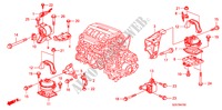 SUPPORTS DE MOTEUR pour Honda PILOT EX 5 Portes 5 vitesses automatique 2011