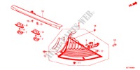 FEU ARRIERE/FEU D'IMMATRICULATION pour Honda CR-Z THIS IS 3 Portes 6 vitesses manuelles 2011