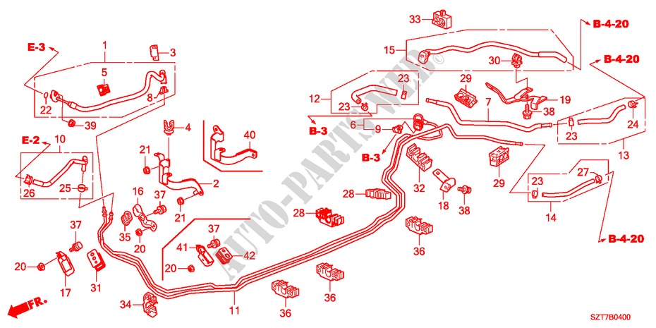 TUYAU DE CARBURANT pour Honda CR-Z BASE 3 Portes 6 vitesses manuelles 2011