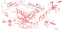 CAPOT DE COFFRE A BAGAGES('11) pour Honda ACCORD 2.4 EX 4 Portes 5 vitesses automatique 2011
