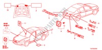 EMBLEMES/ETIQUETTES DE PRECAUTIONS pour Honda ACCORD 2.4 LX 4 Portes 5 vitesses manuelles 2008