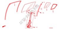 GLACE PORTE ARRIERE/REGULATEUR pour Honda ACCORD 2.4 LX 4 Portes 5 vitesses manuelles 2011