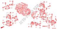 SUPPORTS DE MOTEUR(V6) pour Honda ACCORD 3.5 LX 4 Portes 5 vitesses automatique 2011