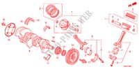 VILEBREQUIN/PISTON(V6) pour Honda ACCORD 3.5 LX 4 Portes 5 vitesses automatique 2011
