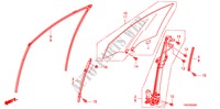 VITRE PORTE AVANT/REGULATEUR pour Honda ACCORD 2.4 LX 4 Portes 5 vitesses manuelles 2011