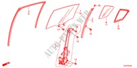 GLACE PORTE ARRIERE/REGULATEUR pour Honda ACCORD 35EXI 4 Portes 5 vitesses automatique 2012