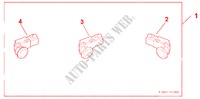 (WHETRON) RR PARKING SENSOR ATT KT SPORTS BPR pour Honda JAZZ 1.4 EX 5 Portes Transmission Intelligente manuelle 2009