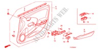 GARNITURE DE PORTE AVANT(LH) pour Honda JAZZ 1.4 ELEG TEMP TIRE 5 Portes Transmission Intelligente manuelle 2009