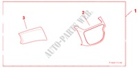 INTERIOR RH CTR PANEL & UPR BOX LID PANEL DESIGN A pour Honda JAZZ 1.4 EXCL TEMP TIRE 5 Portes 5 vitesses manuelles 2009