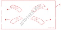 INTERIOR RH DOOR PANELS WITH RR PWR WINDOW pour Honda JAZZ 1.4 EXCL TEMP TIRE 5 Portes 5 vitesses manuelles 2009