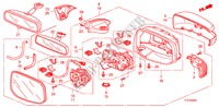MIROIR(VIRAGE AUTOMATIQUE) pour Honda JAZZ 1.4 ELEG TEMP TIRE 5 Portes Transmission Intelligente manuelle 2009