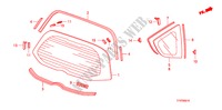 PARE BRISE ARRIERE/ VITRE DE CUSTODE pour Honda JAZZ 1.4 ELEG TEMP TIRE 5 Portes Transmission Intelligente manuelle 2009