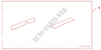 RR T/G GARNISH  METAL COLOUR  > CHROME pour Honda JAZZ 1.4 LS 5 Portes 5 vitesses manuelles 2009