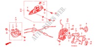 SERRURE DE PORTE ARRIERE/ POIGNEE EXTERNE(1) pour Honda JAZZ 1.4 ELEG TEMP TIRE 5 Portes Transmission Intelligente manuelle 2009