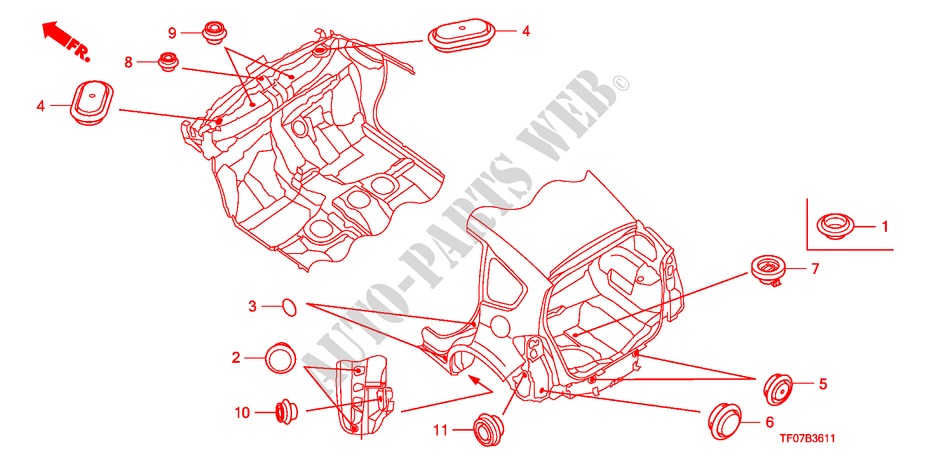 ANNEAU(ARRIERE) pour Honda JAZZ 1.4 COMF TEMP TIRE 5 Portes 5 vitesses manuelles 2009