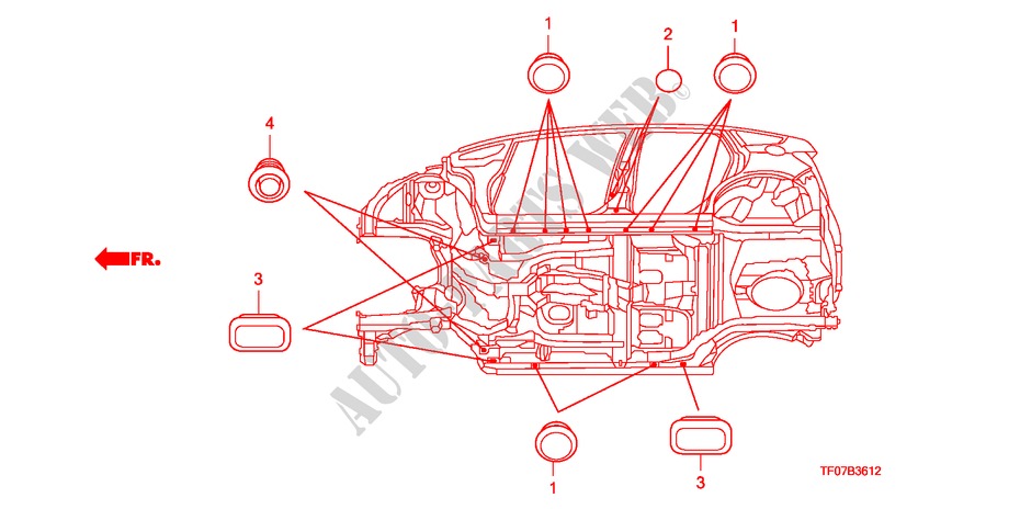 ANNEAU(INFERIEUR) pour Honda JAZZ 1.2 SE 5 Portes 5 vitesses manuelles 2009