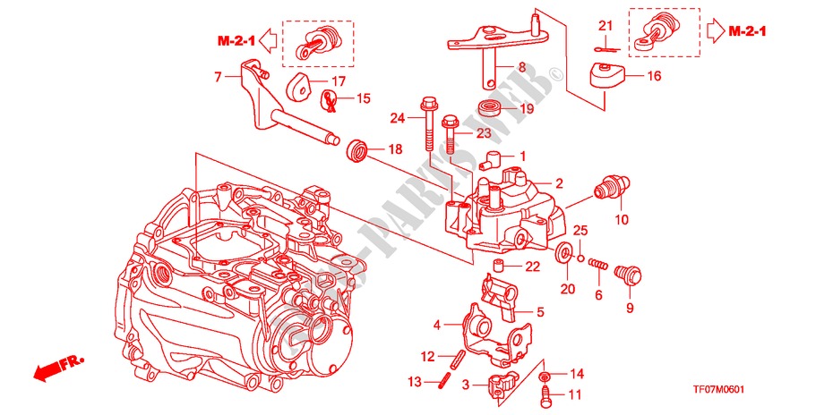 LEVIER DE SELECTION/BRAS DE SELECTION (I SHIFT) pour Honda JAZZ 1.4 COMF TEMP TIRE 5 Portes Transmission Intelligente manuelle 2009