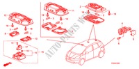 PLAFONNIER pour Honda JAZZ 1.4 LS 5 Portes Transmission Intelligente manuelle 2010
