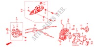SERRURE DE PORTE ARRIERE/POIGNEE EXTERNE(1) pour Honda JAZZ 1.4 ESH 5 Portes Transmission Intelligente manuelle 2010