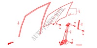VITRE PORTE AVANT/REGULATEUR pour Honda JAZZ 1.5 EXT 5 Portes 5 vitesses manuelles 2010