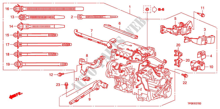 FAISCEAU DES FILS pour Honda JAZZ 1.4 EXH 5 Portes Transmission Intelligente manuelle 2010