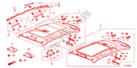 GARNITURE DE PLAFOND pour Honda JAZZ 1.4ES 5 Portes 5 vitesses manuelles 2011