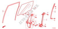 GLACE PORTE ARRIERE/REGULATEUR pour Honda JAZZ 1.4ES 5 Portes Transmission Intelligente manuelle 2011