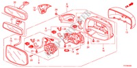 MIROIR(COMMANDE A DISTANCE) pour Honda JAZZ 1.3LX 5 Portes 5 vitesses automatique 2011