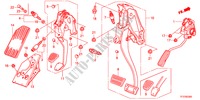 PEDALE(LH) pour Honda JAZZ 1.5EX 5 Portes 5 vitesses manuelles 2011