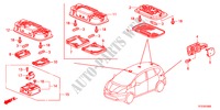 PLAFONNIER pour Honda JAZZ 1.4ES 5 Portes Transmission Intelligente manuelle 2011