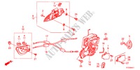 SERRURE DE PORTE ARRIERE/POIGNEE EXTERNE(2) pour Honda JAZZ 1.4LSH 5 Portes Transmission Intelligente manuelle 2011