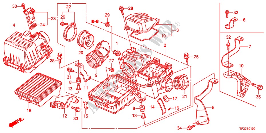 FILTRE A AIR pour Honda JAZZ 1.4EX 5 Portes Transmission Intelligente manuelle 2011