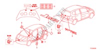 EMBLEME/ETIQUETTE DE PRECAUTIONS pour Honda JAZZ 1.4S     TEMP TIRE 5 Portes full automatique 2012