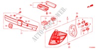 FEU ARRIERE/FEU D'IMMATRICULATION pour Honda JAZZ 1.4ES    TEMP TIRE 5 Portes full automatique 2012