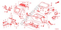 GARNITURE D'INSTRUMENT(COTE DE PASSAGER)(LH) pour Honda JAZZ 1.4LS    TEMP TIRE 5 Portes 5 vitesses manuelles 2012