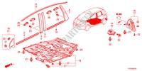 MOULAGE/PROTECTION pour Honda JAZZ 1.4S     TEMP TIRE 5 Portes full automatique 2012